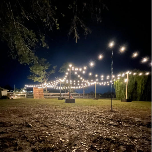 Gluroo outdoor patio string lighting