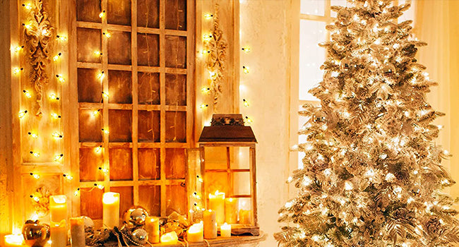String Lights On A Christmas Tree