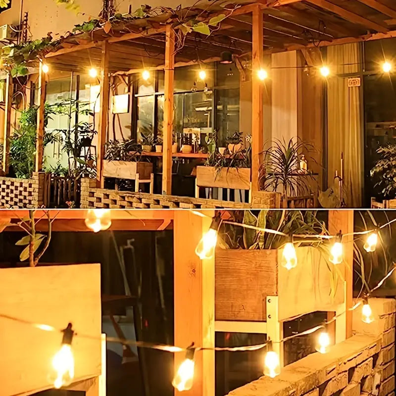 how to hang outdoor string lights