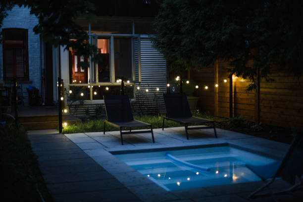 Hanging outdoor string lights ideas