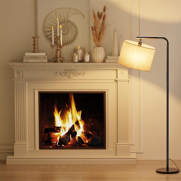 living room with floor lamps​