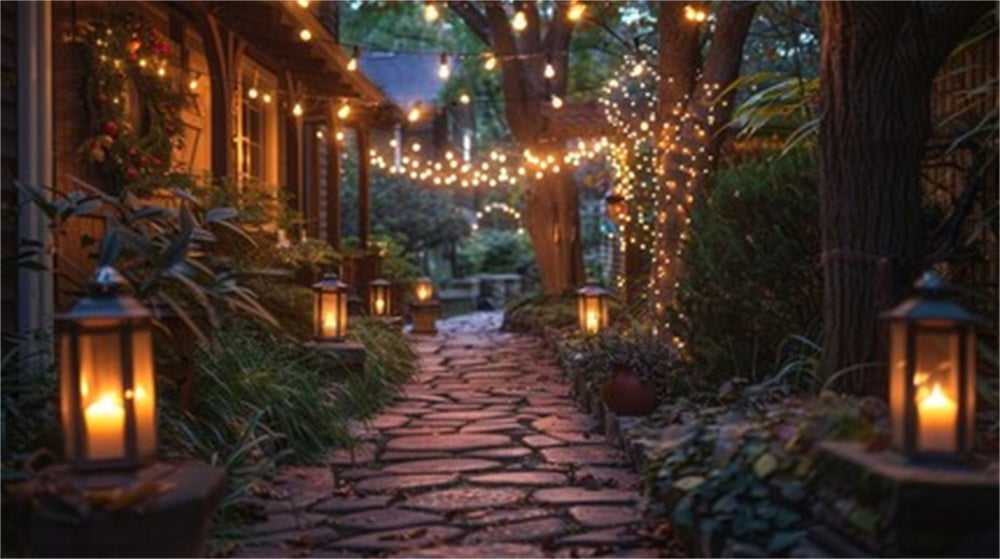 pergola string lights