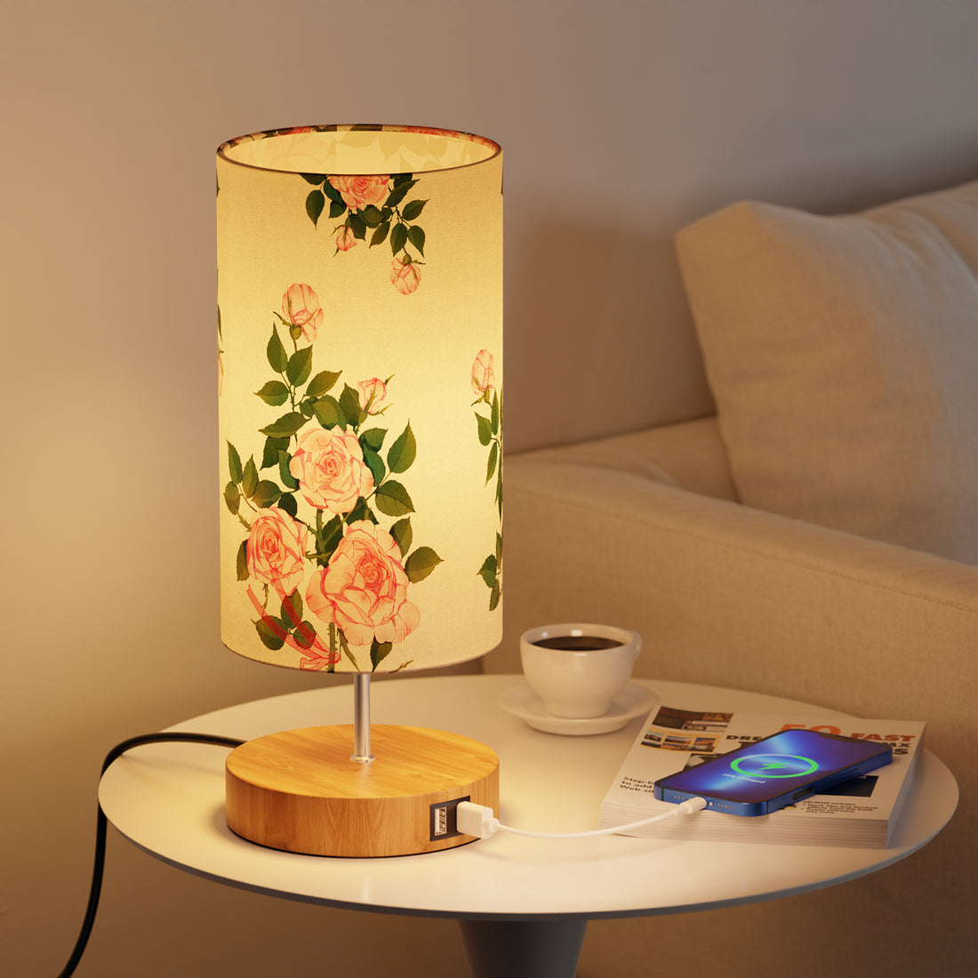 bedisde rose pattern lamp 