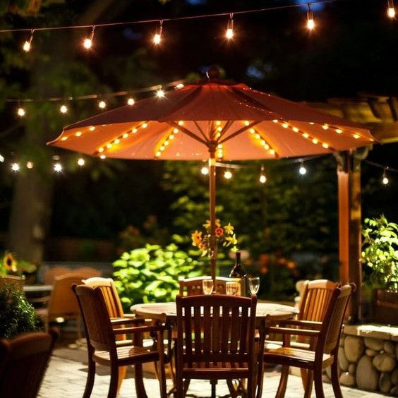 solar outdoor string lights