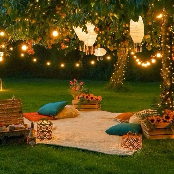 outdoor solar string lighting