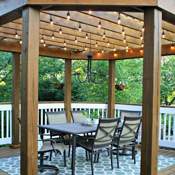 outdoor string lighting for house