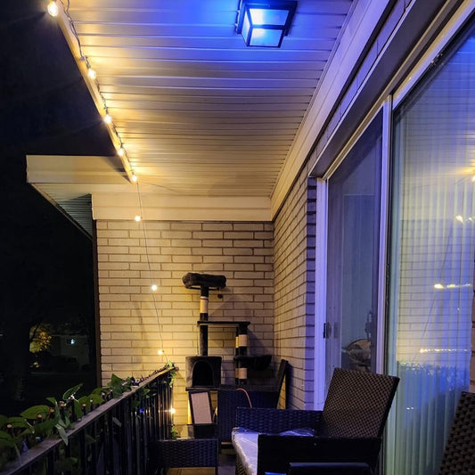 globe string lights outdoor