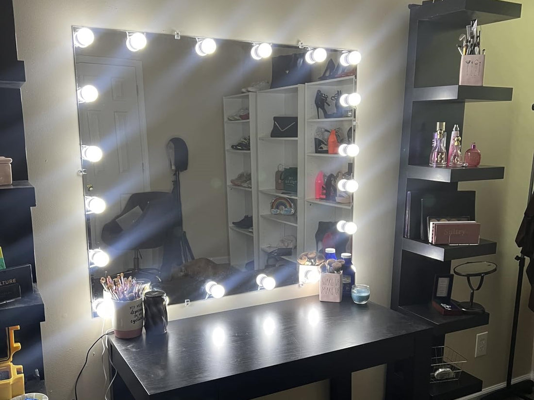 makeup lighting for bathroom