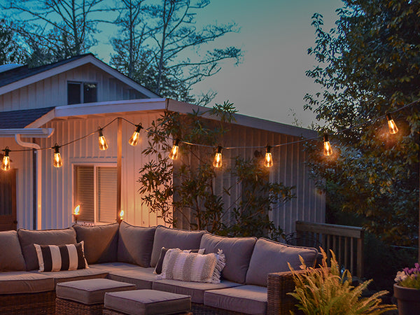 how to hang string lights on patio