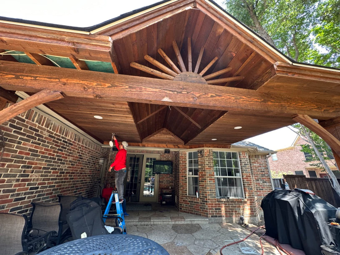 recessed lights under deck