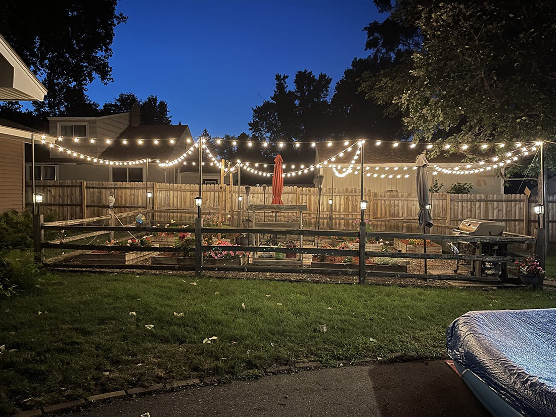 how to hang solar string lights on covered patio