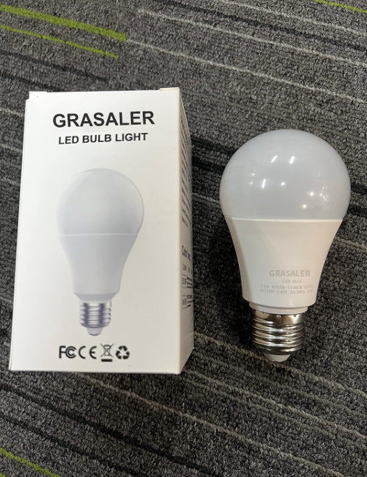 GRASALER  LED light bulbs; 100 Watt Equivalent LED Bulbs, Daylight White 5000K, 1500LM, E26 Base, Non-Dimmable, 13W Bright LED Bulbs, 4-Pack