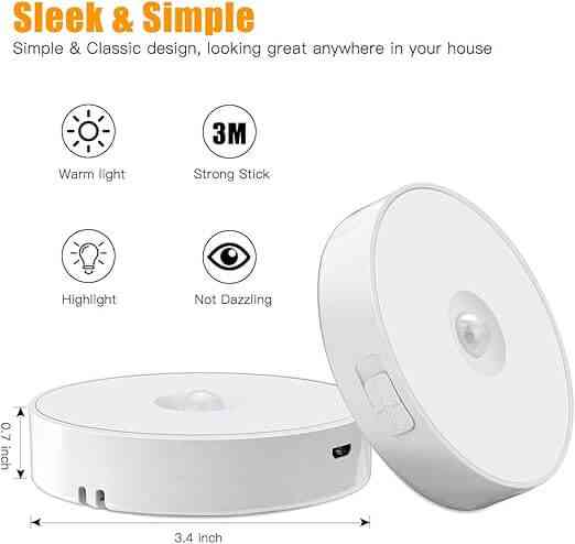 Gluroo Round motion sensor light