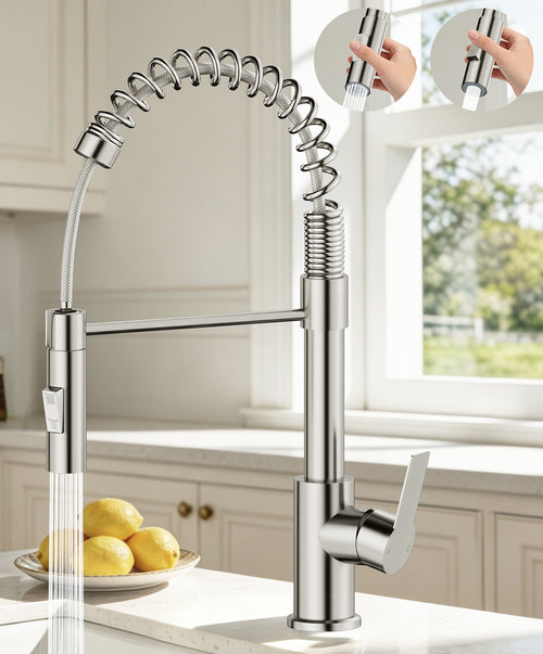 Automatic faucets Touchless Kitchen Faucet with Pull Down Sprayer, 3 Spray Modes, 360° Swivel, Stainless Steel Design