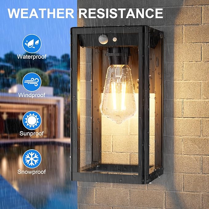 Buiybosx Wall lights; Solar-powered all-weather lights; Lighting fixtures;Outdoor electrical lighting fixtures