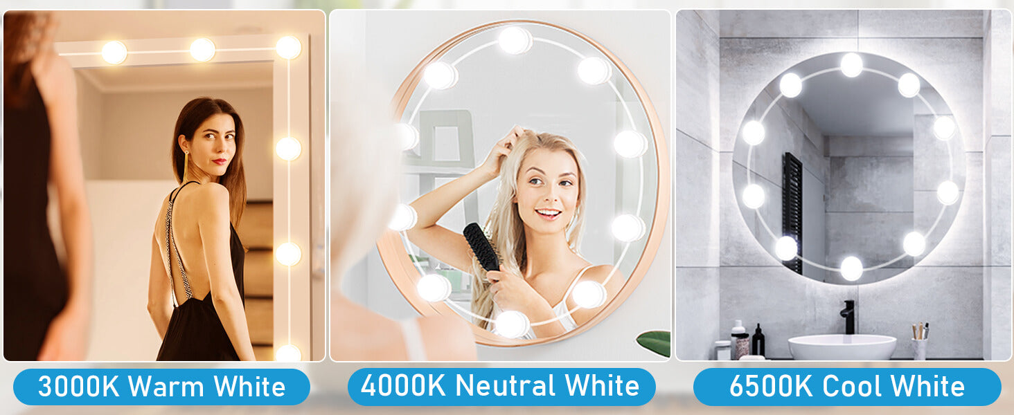 LED USB Mirror Light Dimmable with 10 Lamps