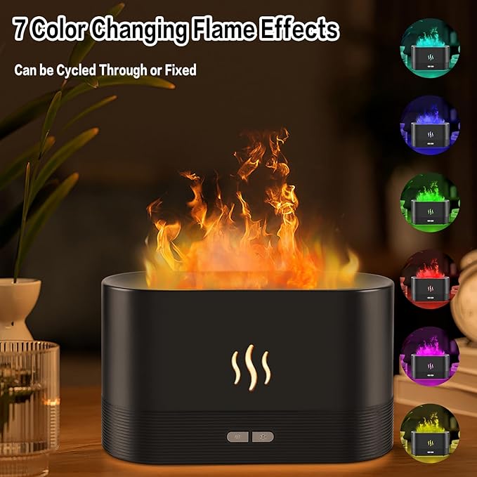 Gluroo Flame Effect Aroma Diffuser Air Humidifier Ultrasonic Cool Mist