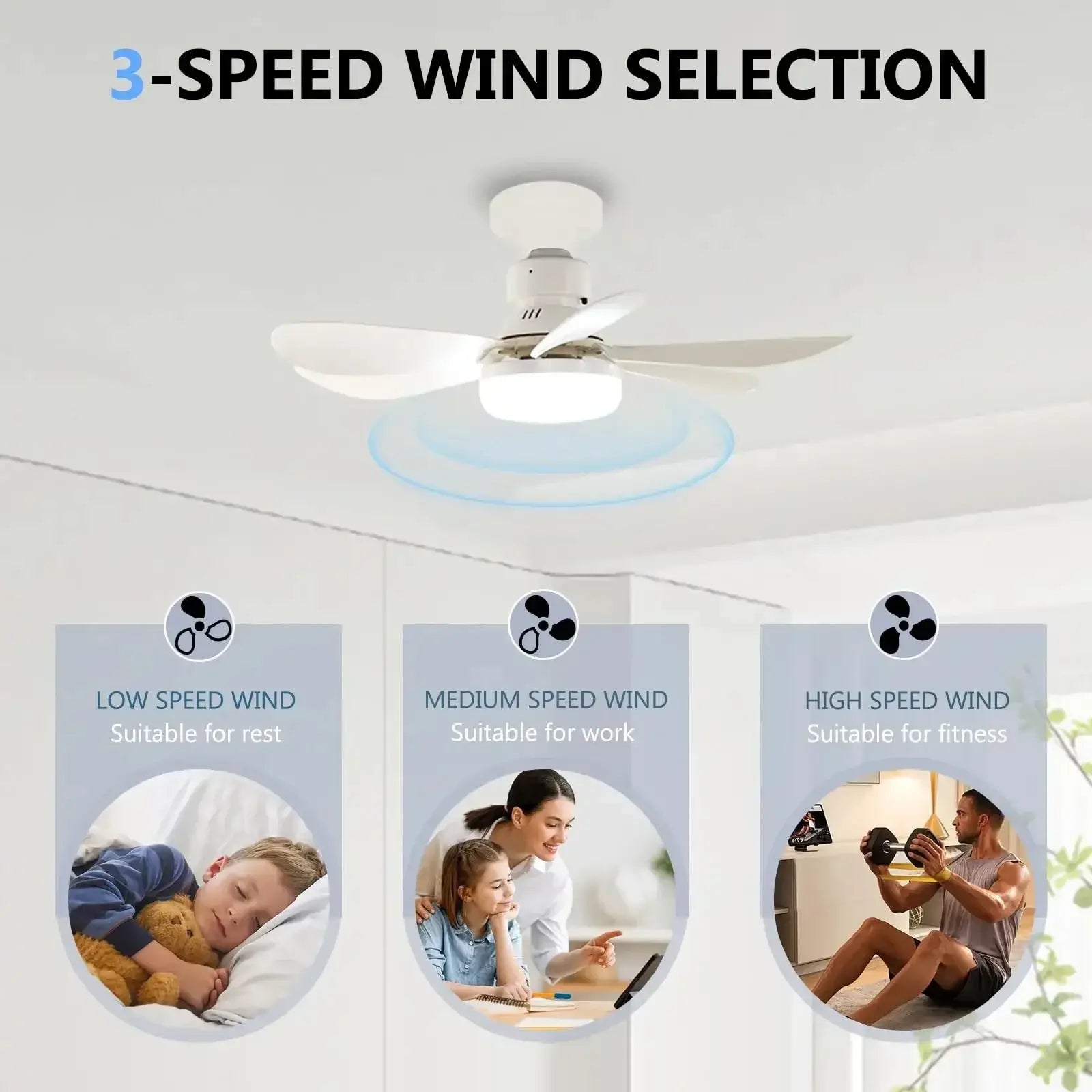 Gluroo™ Socket Cooling Fan Smart LED Light