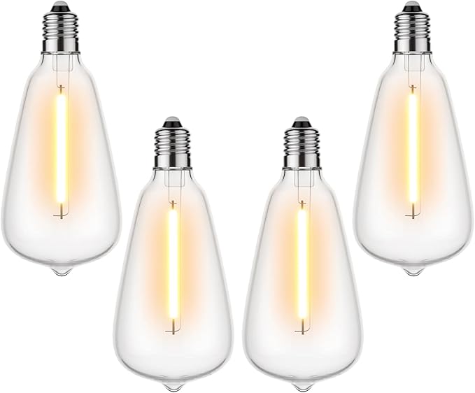 Gluroo LED String Light Bulbs - St38 Shatterproof LED Replacement Bulbs for Outdoor String Lights