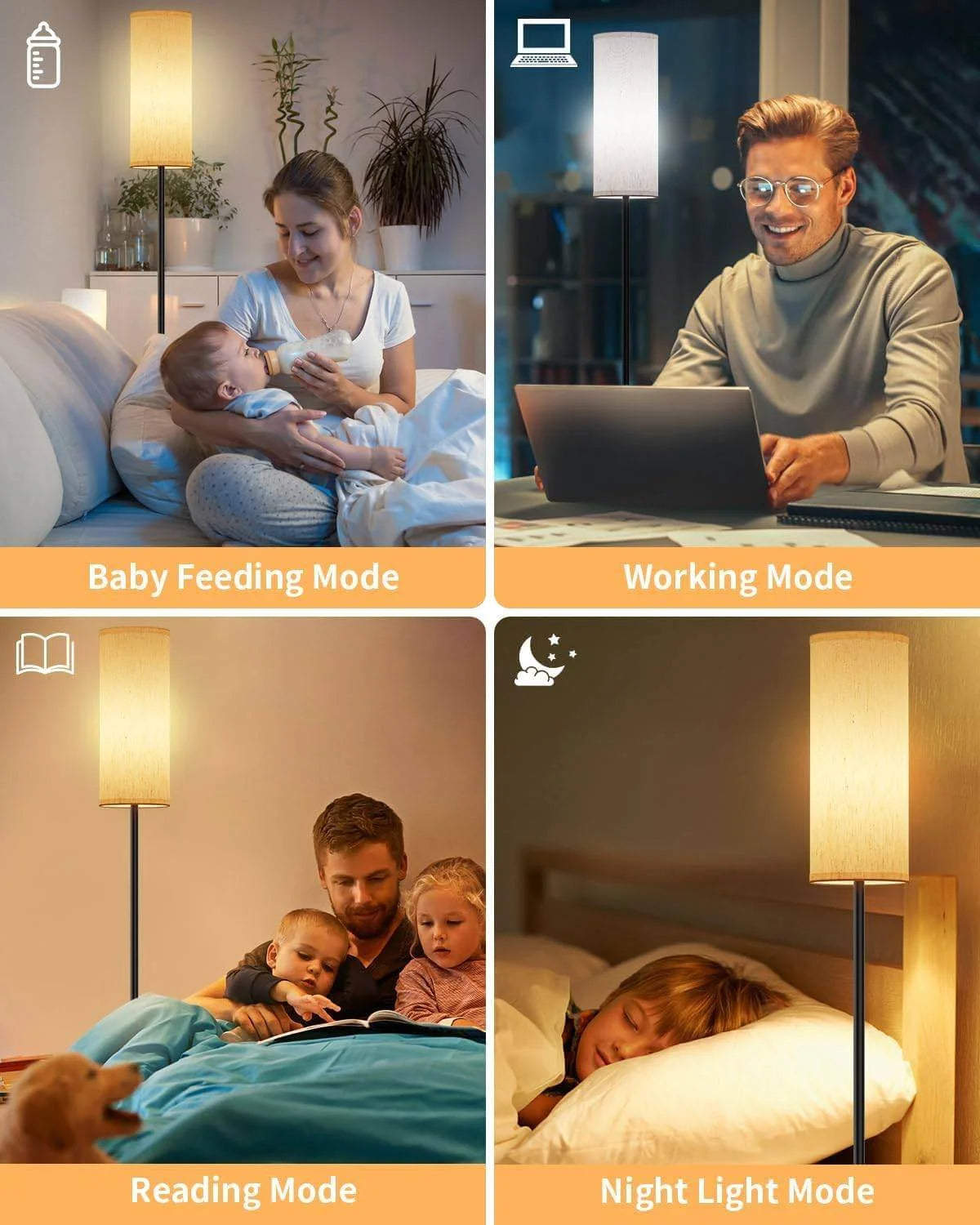 Living Room Floor Lamp with Remote Control