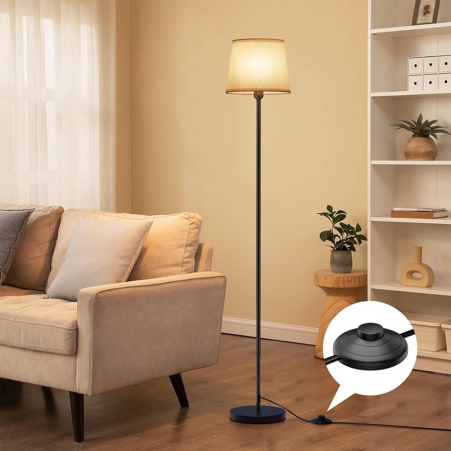 Floor lamp with remote control