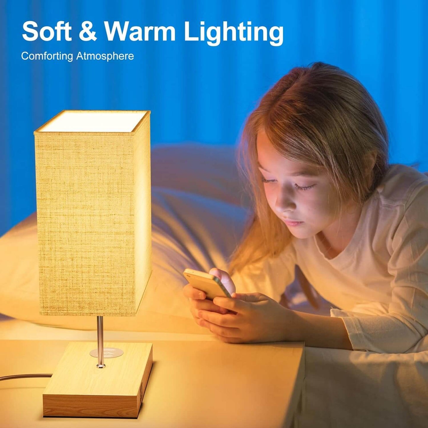 Bedside Lamp with Charging Function