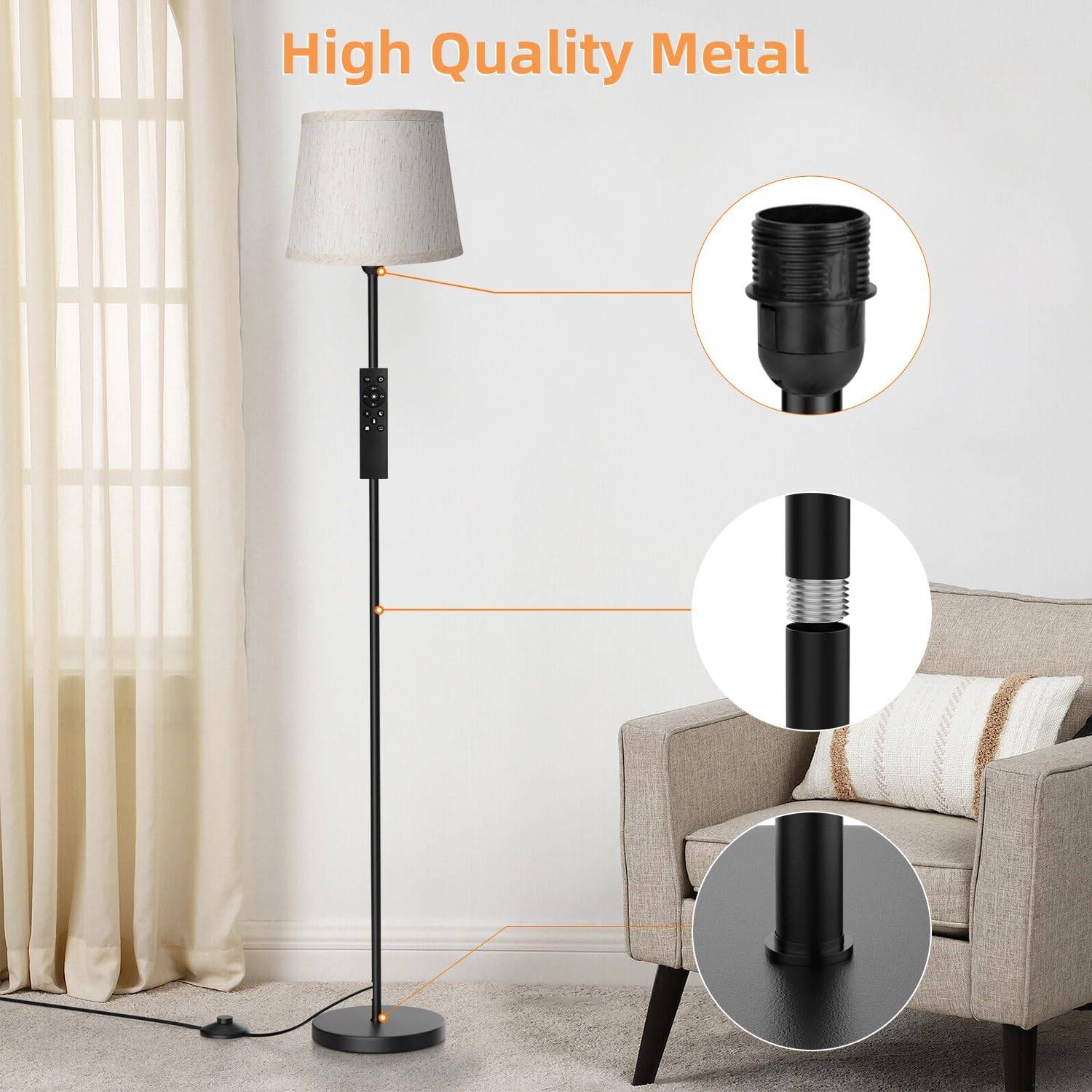 Floor lamp with remote control