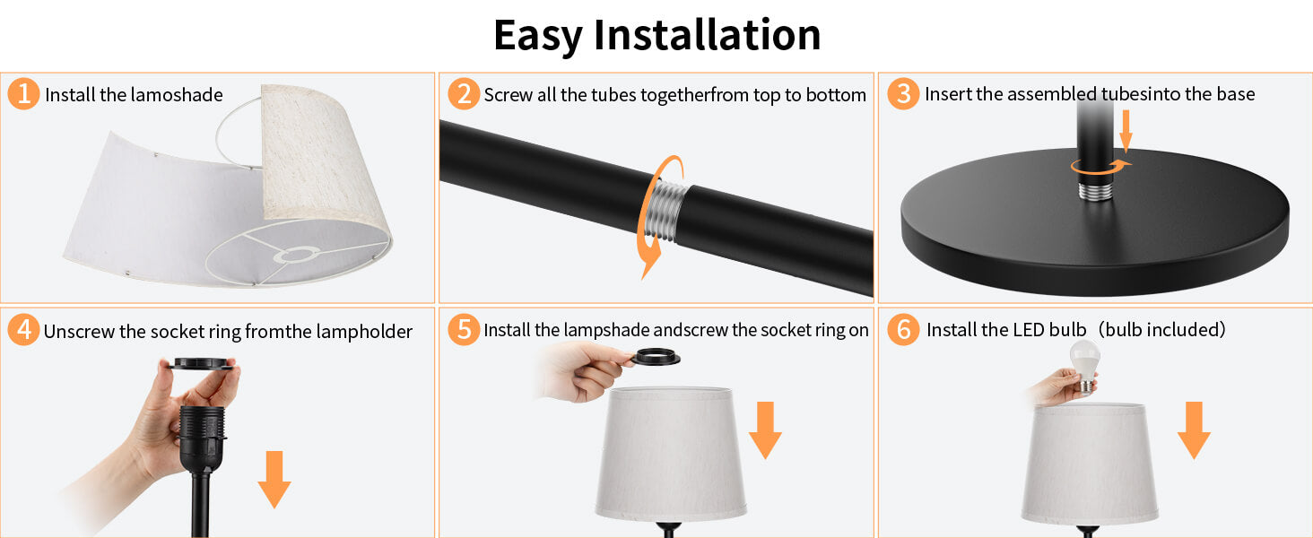 Floor Lamp with Remote Control