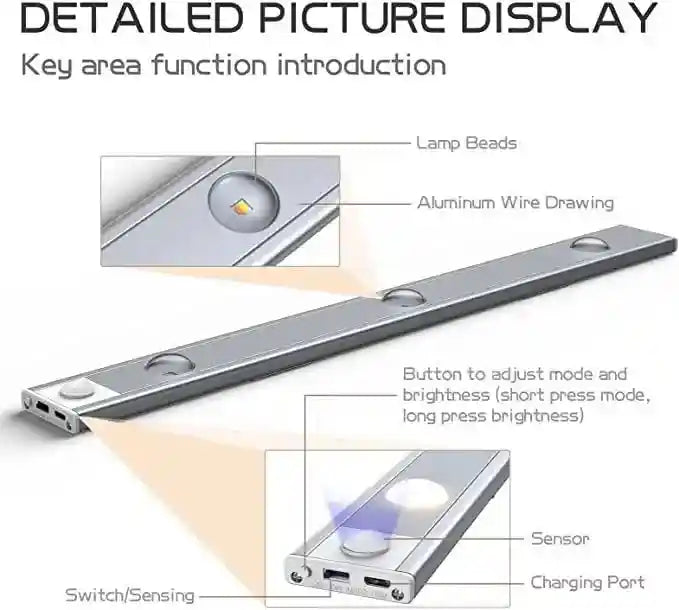 Gluroo LED Motion Sensor Cabinet Light