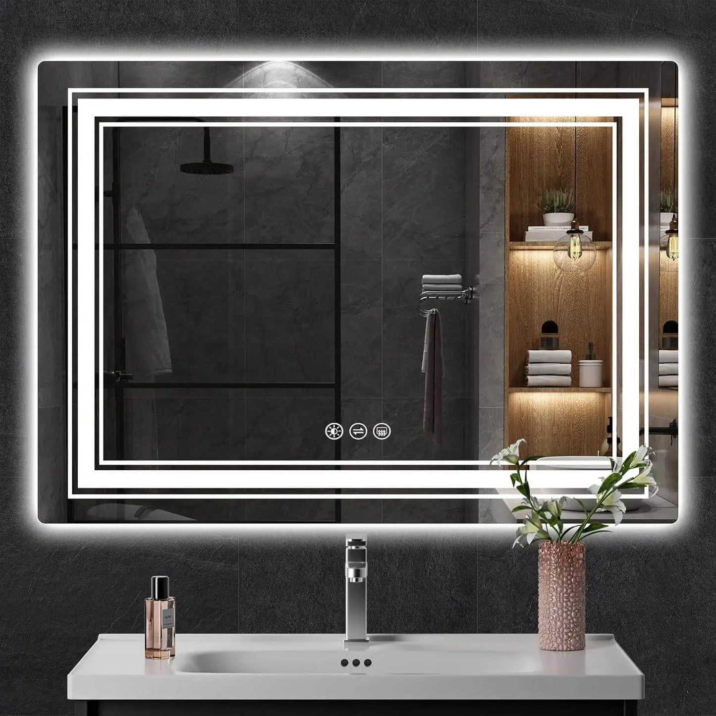 Led Bathroom Mirror With Light 36x28 Inch