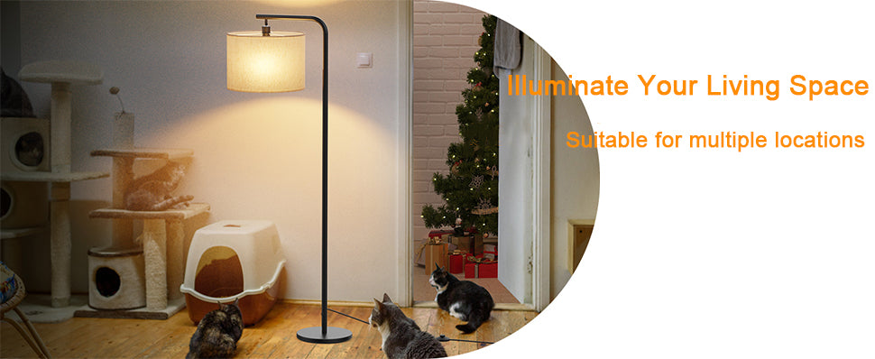 BokiHuk Curved Floor Lamp designed for the living room