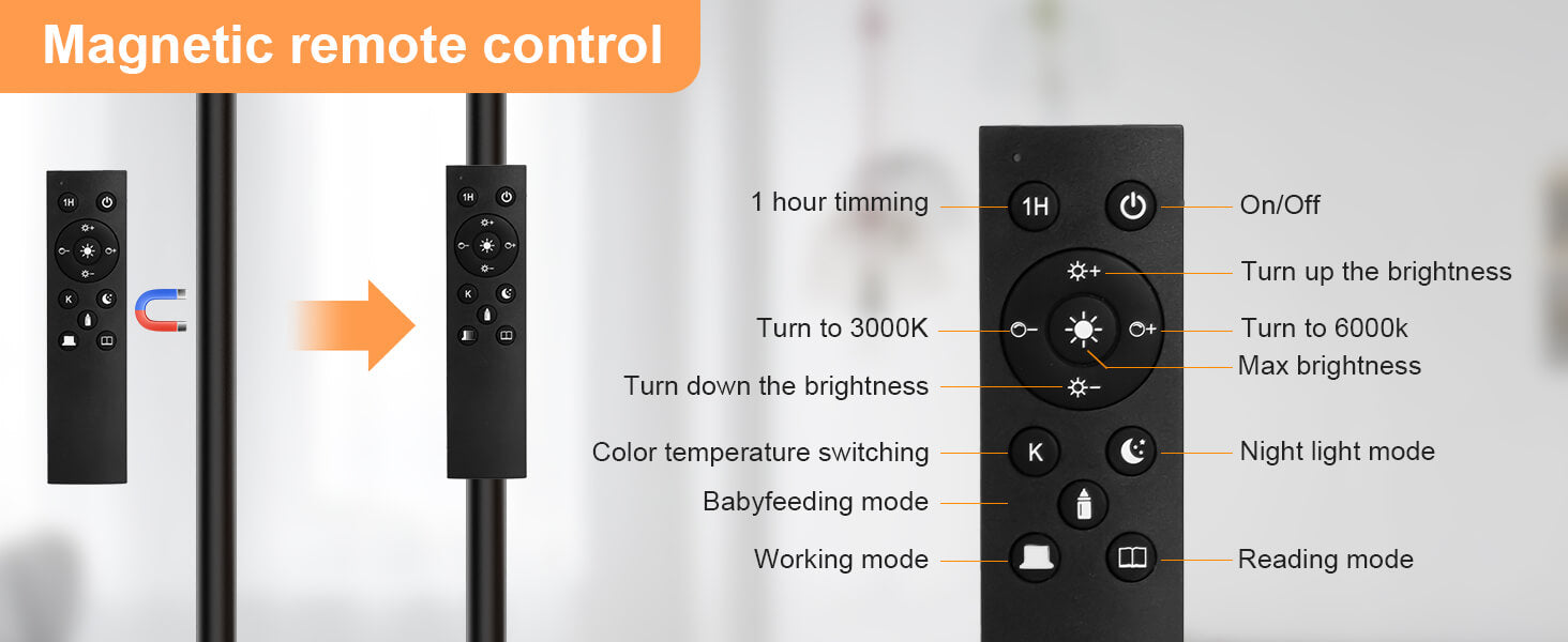 Floor Lamp with Remote Control