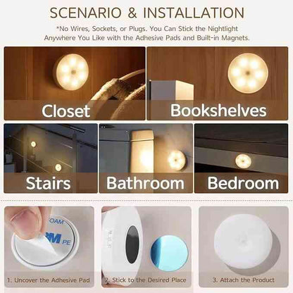 Gluroo Round motion sensor light