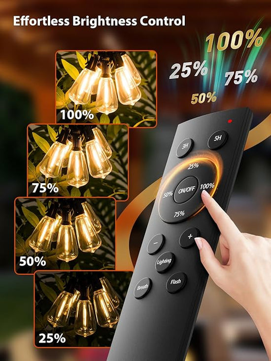 Gluroo Outdoor ST38 String Lights with Remote