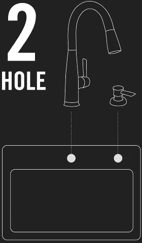 Gluroo faucet 2-hole