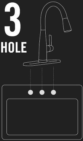 Gluroo faucet 3-hole