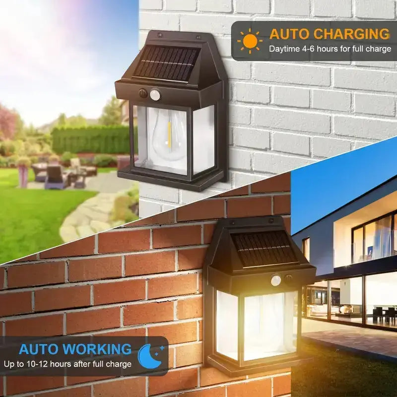 Gluroo Outdoor Solar Motion Sensor Wall Light