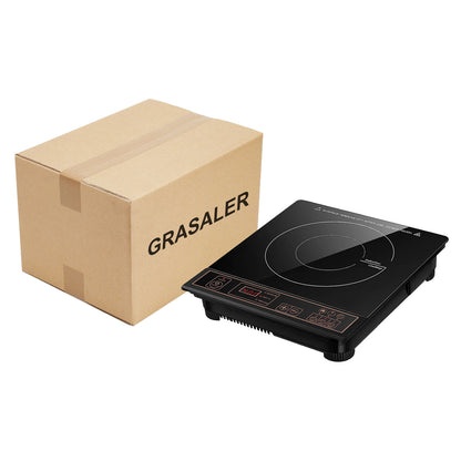 GRASALER Cooking stoves cookers 1800W Fast Heating Portable Hot Plate, 9 Power Levels Induction Burner with Easy Clean Glass, Sensor Touch & Child Lock