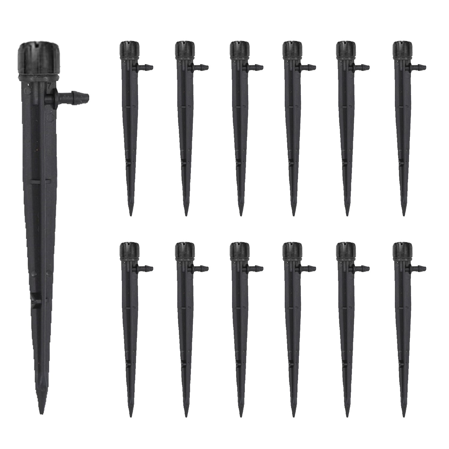 Irrigation sprinklers 12PCS 360° Drip Irrigation Emitters, Adjustable Drippers for 1/4 Inch Tubing, Sprinkler Heads
