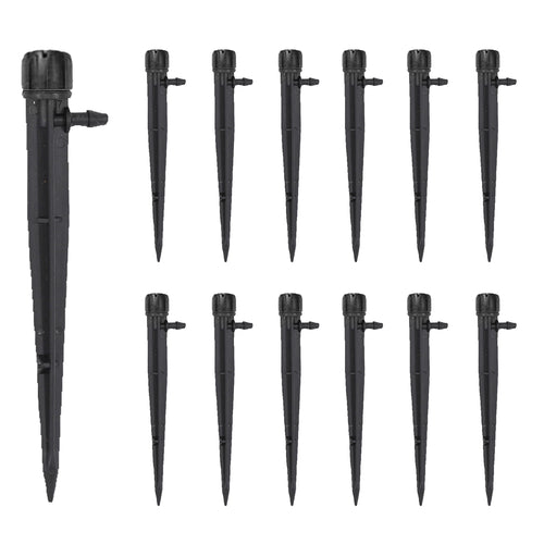 Irrigation sprinklers 12PCS 360° Drip Irrigation Emitters, Adjustable Drippers for 1/4 Inch Tubing, Sprinkler Heads