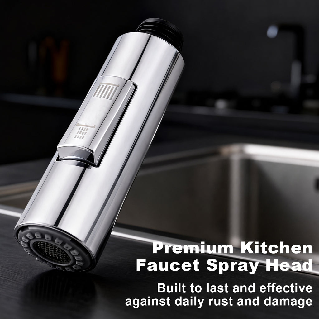 Faucet sprayers Universal Kitchen Faucet Spray Head Replacement, 2 Function Pull Out Nozzle, Brushed Nickel Finish
