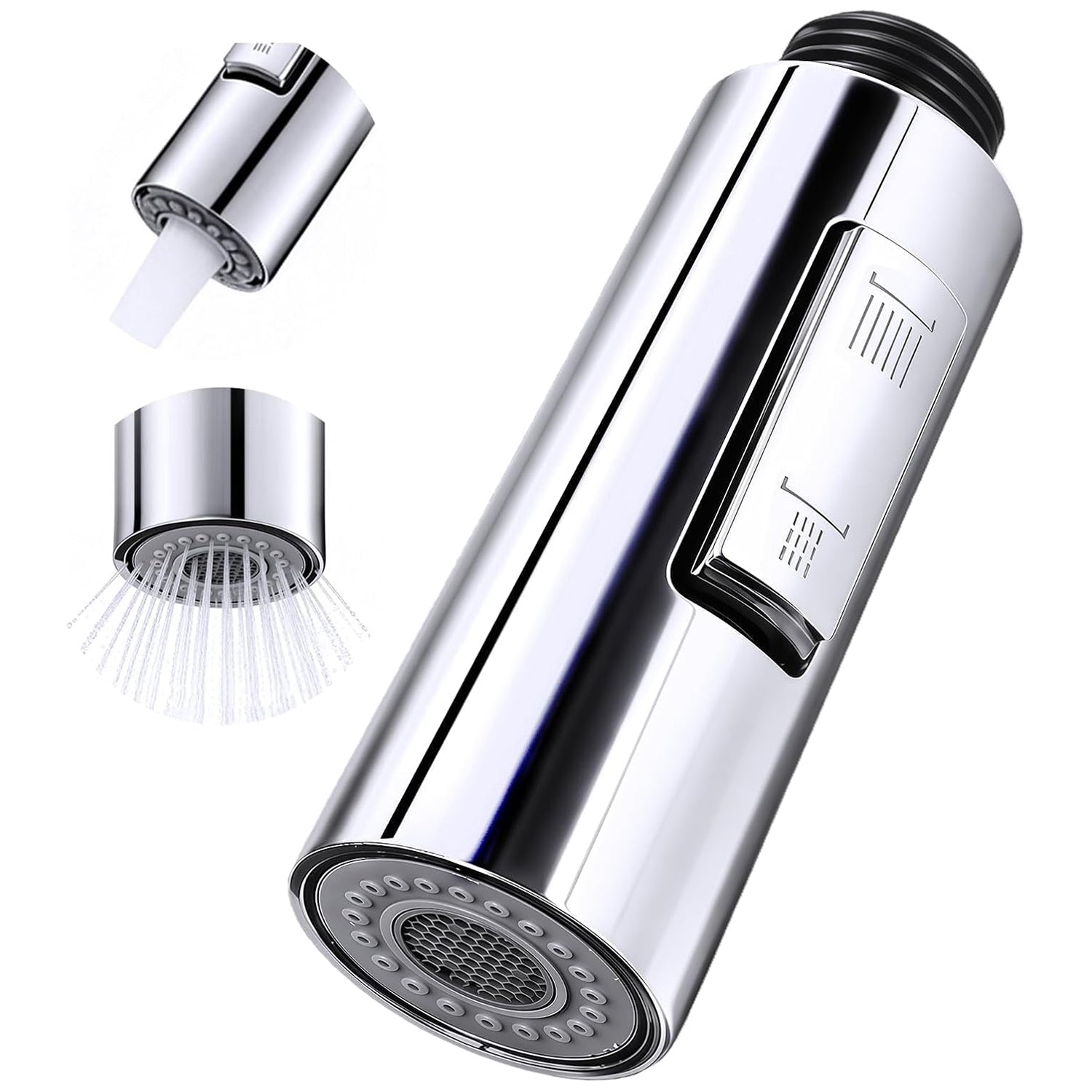 Faucet sprayers Universal Kitchen Faucet Spray Head Replacement, 2 Function Pull Out Nozzle, Brushed Nickel Finish