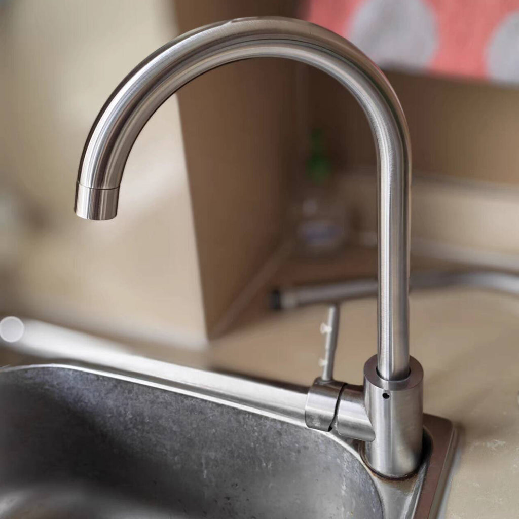 Water faucet spout Kitchen Faucet Spout Replacement, High Arc Swivel Water Outlet, Brushed Stainless Steel Finish