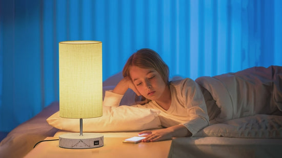 BokiHuk LED marble-like metal base Bedside Lamp Touch Dimmable with USB Charging